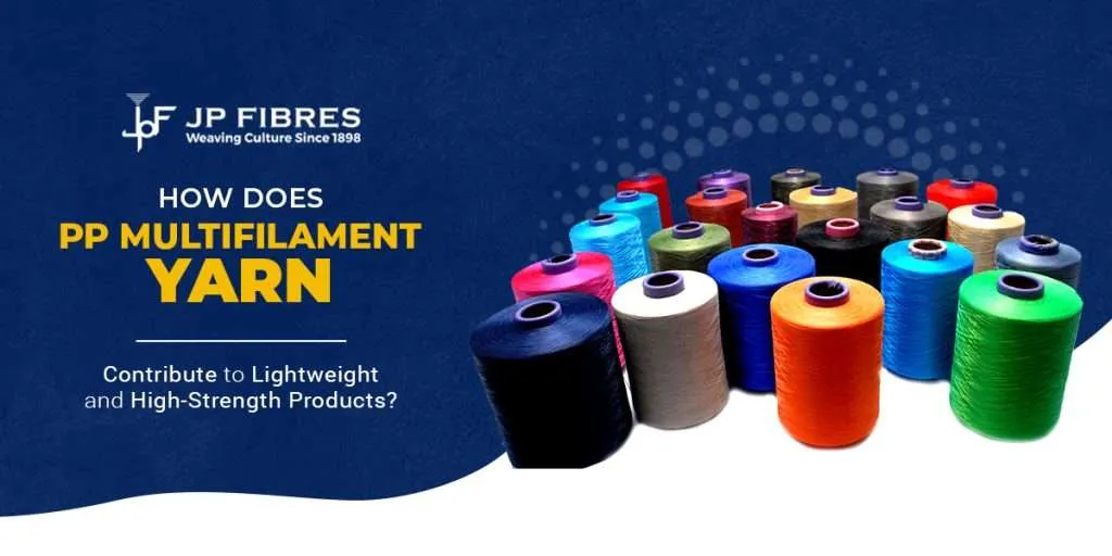 Polypropylene multifilament yarn manufactured by JP Fibre